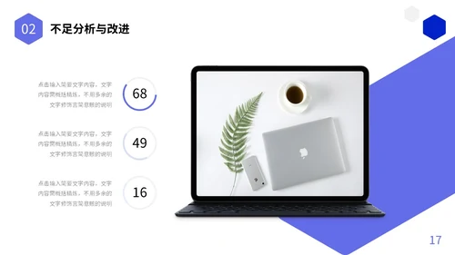 蓝色简约形状图标工作总结述职报告未来规划PPT