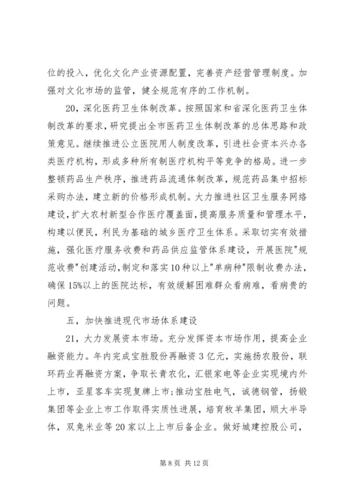 市经济体制改善工作计划.docx