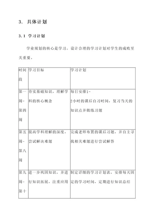 学业规划素质拓展方案