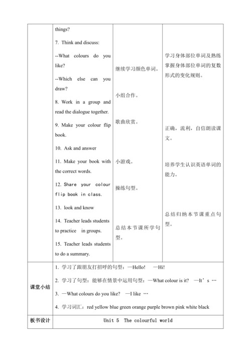 【核心素养】人教版英语三年级上册-U5 PC Project（教案）