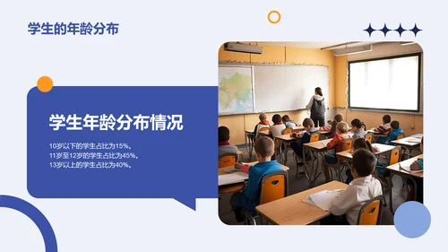蓝色卡通新学期新生教师自我介绍PPT模板