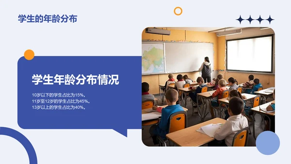 蓝色卡通新学期新生教师自我介绍PPT模板