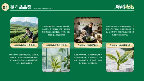 绿色质感探秘世界硒都湖北恩施PPT模板