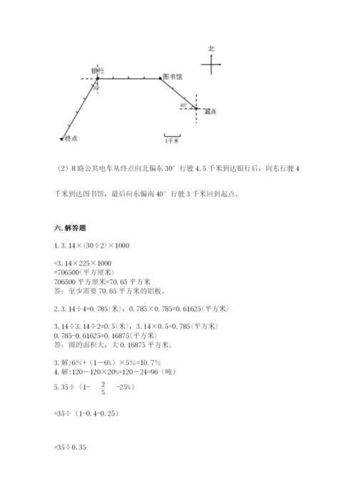 小学数学六年级上册期末测试卷附答案【综合卷】.docx