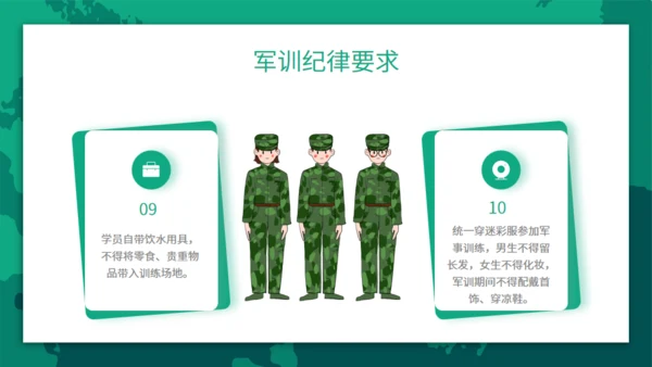 迷彩青春在此启程新生军训通用PPT模板