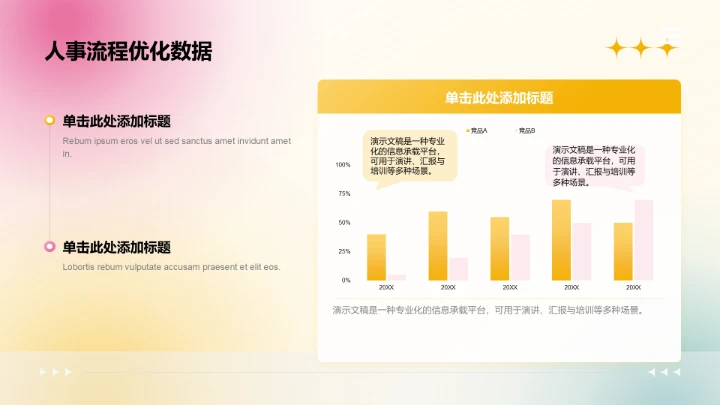 人事部门半年数据汇报PPT模板