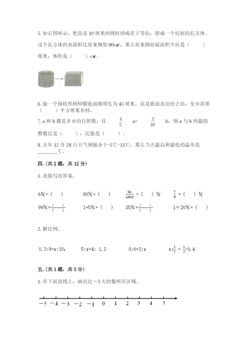 苏教版数学六年级下册试题期末模拟检测卷附完整答案【网校专用】.docx