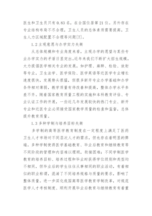 医学教育规划纲要分析的论文.docx