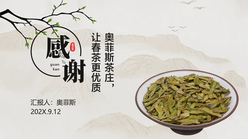 米色中国风春茶产品宣传介绍手册