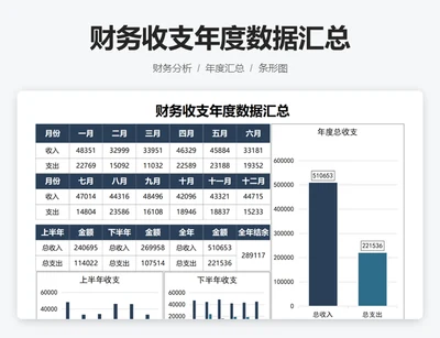 财务收支年度数据汇总