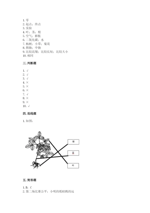 教科版一年级上册科学期末测试卷（典型题）.docx