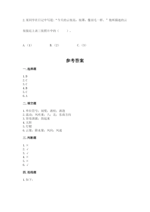 教科版小学三年级上册科学期末测试卷精品【实用】.docx