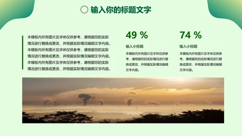 绿色环境保护主题教育PPT模板