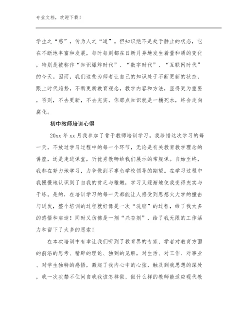 2024初中教师培训心得例文27篇.docx