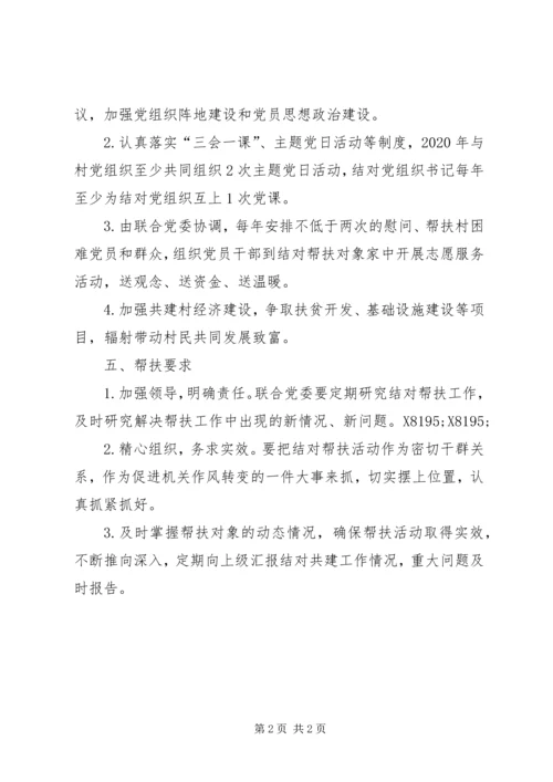 投创中心党委结对共建帮扶计划.docx