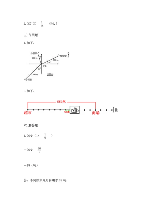 人教版六年级上册数学 期中测试卷及答案（有一套）.docx