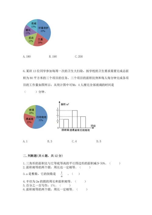 人教版六年级上册数学期末测试卷及参考答案【最新】.docx