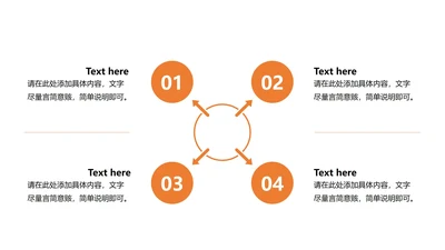 橙色圆形目录介绍PPT模板