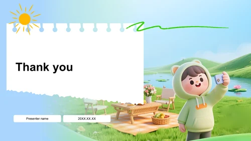 绿色3D风旅行计划通用PPT主题