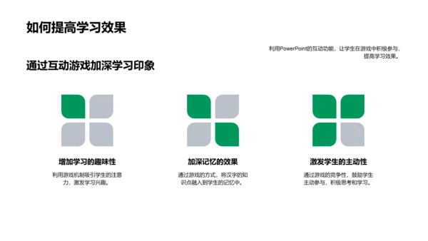 汉字学习游戏课PPT模板