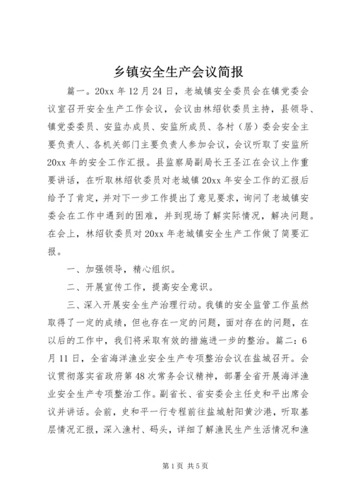 乡镇安全生产会议简报.docx