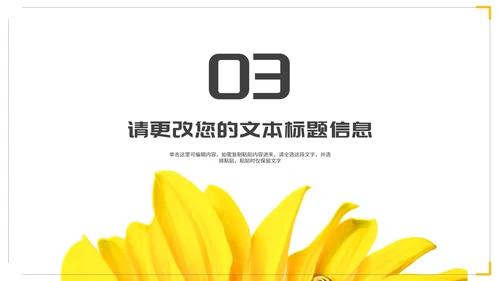 小清新简约向日葵学生毕业论文汇报演讲PPT模板