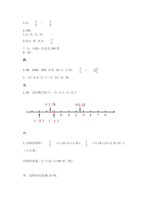 青岛版六年级数学下册期末测试题精品【综合题】.docx