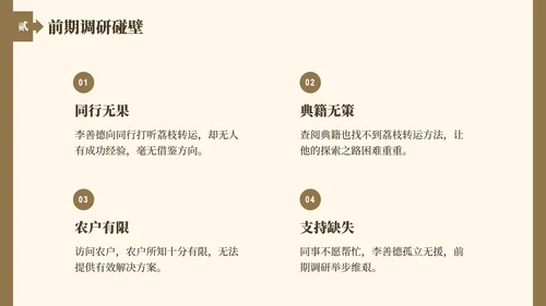 棕黄色长安的荔枝读书笔记分享PPT模板