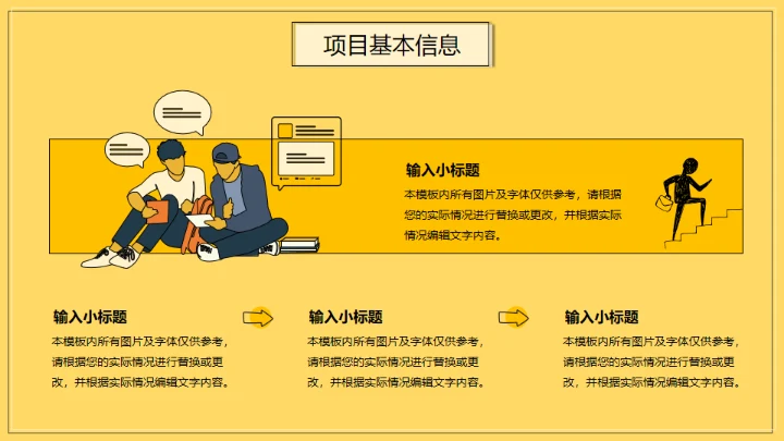 项目运营年终总结，黄色通用PPT模板