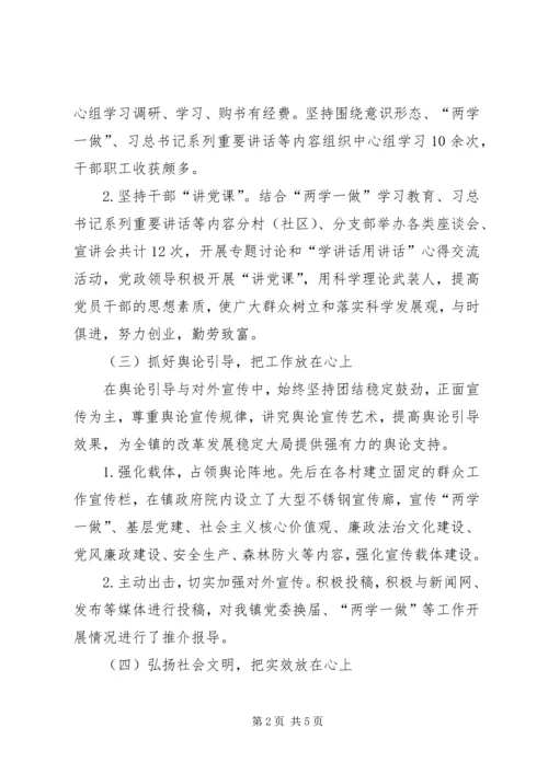 乡镇意识形态工作自查报告.docx