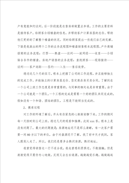 房地产销售实习报告范文1000字11篇