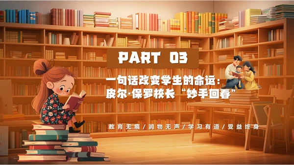 阅读十个经典教育故事通用PPT课件模板