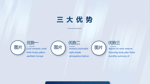 蓝色公司简介企业宣传工作总结PPT