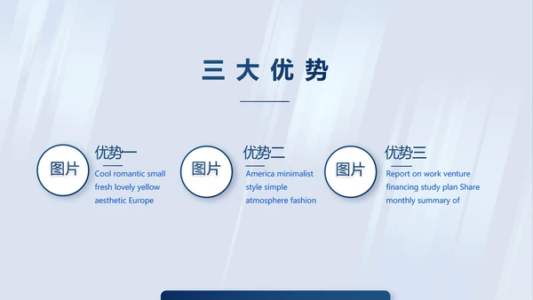 蓝色公司简介企业宣传工作总结PPT