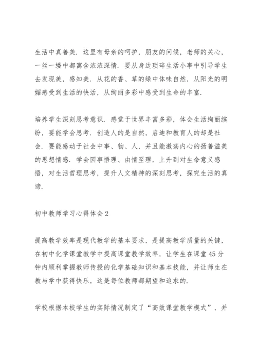 初中教师学习心得体会5篇.docx