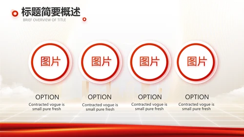 红色项目进度汇报介绍工作总结汇报PPT