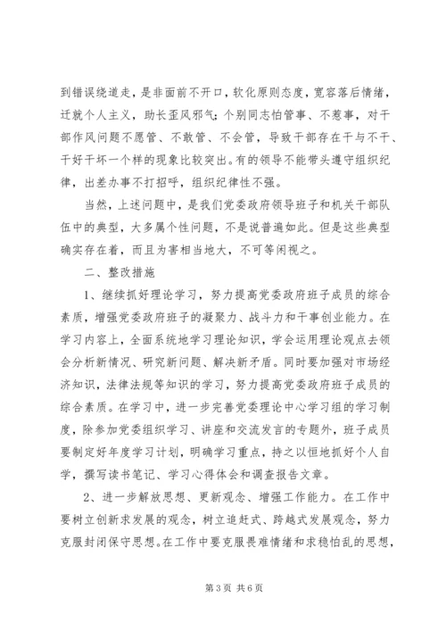 乡镇领导班子民主生活会半年总结_1.docx