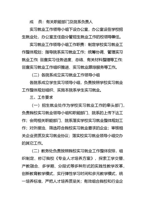 职业技术学院学生实习管理规定办法