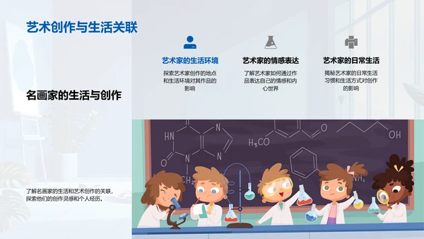 艺术家创作探秘PPT模板