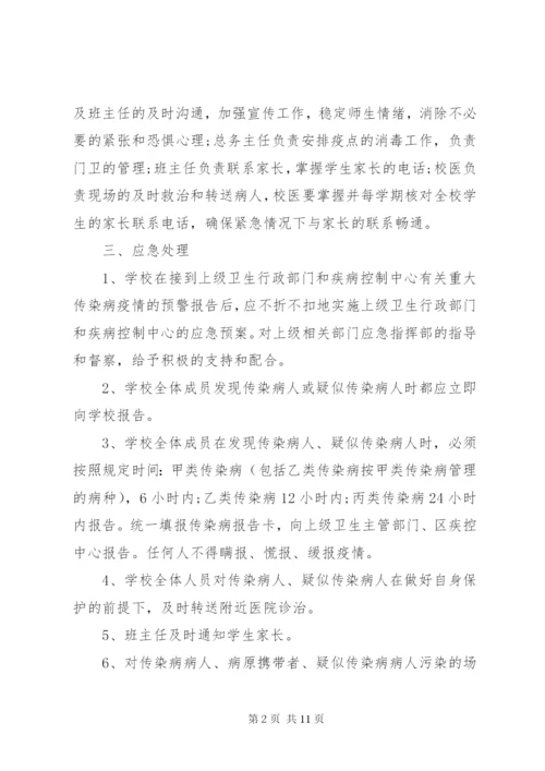 大坪小学传染病防控应急处理预案.docx