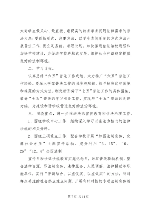 篇一：机关单位七五普法工作规划.docx