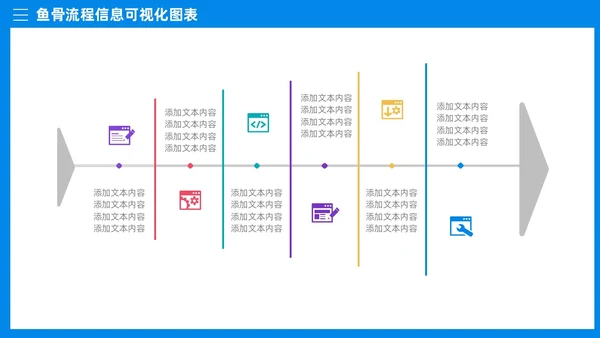 多彩鱼骨图信息可视化图表PPT模板