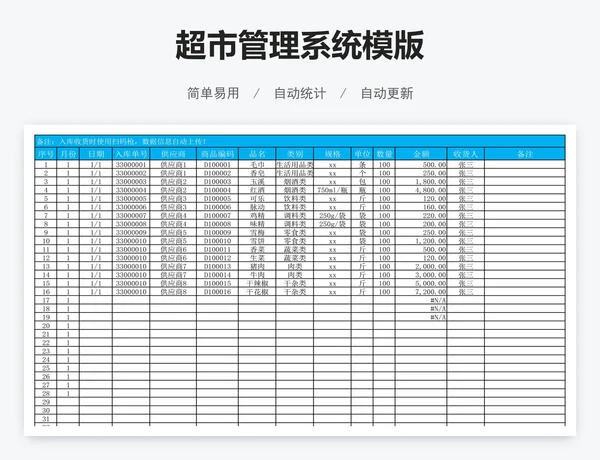 超市管理系统模版