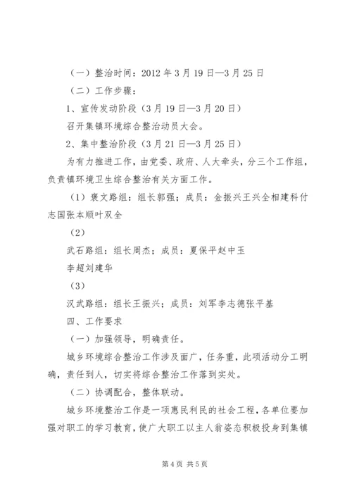 关于开展武乡镇集镇环境综合整治的.docx