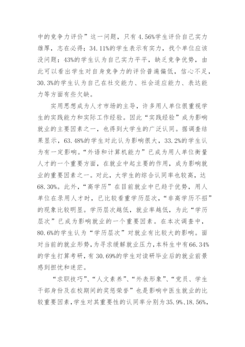 研究影响中医专业毕业生就业问题的因素论文.docx