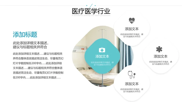 欧美风医学医疗医生年终工作总结汇报PPT模板