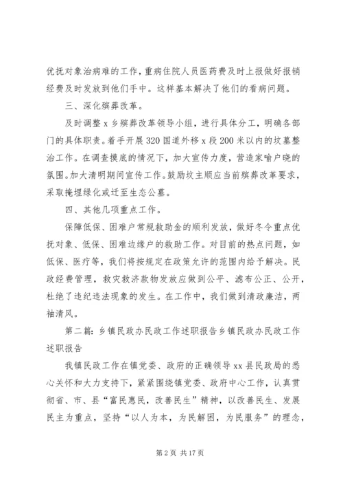 乡镇民政办工作计划.docx