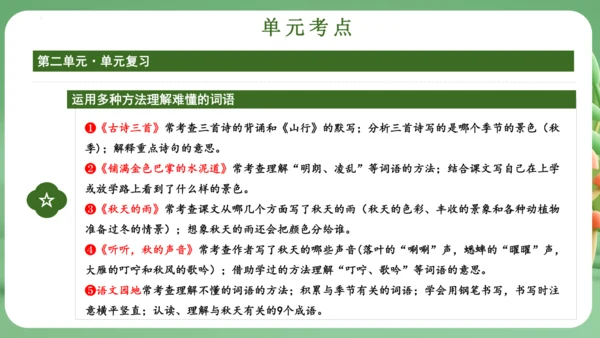 统编版2024三年级语文上册第二单元复习   课件