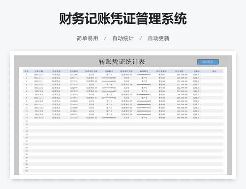 财务记账凭证管理系统