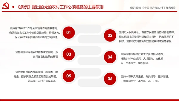 学习解读中国共产党农村工作条例PPT模板